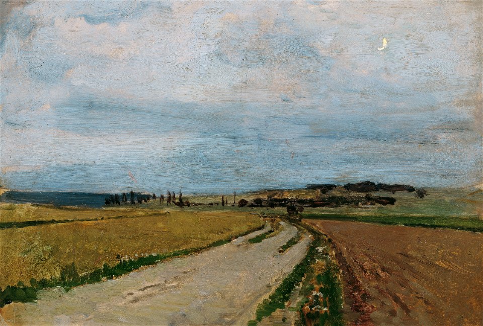 Carl Moll - Stimmungsstudie Abend, Michelhausen (Plankenberg) - 5508 - Österreichische Galerie Belvedere