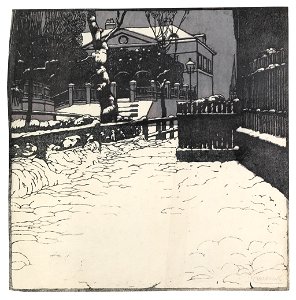 Carl Moll Verschneite Villa in Döbling 1903