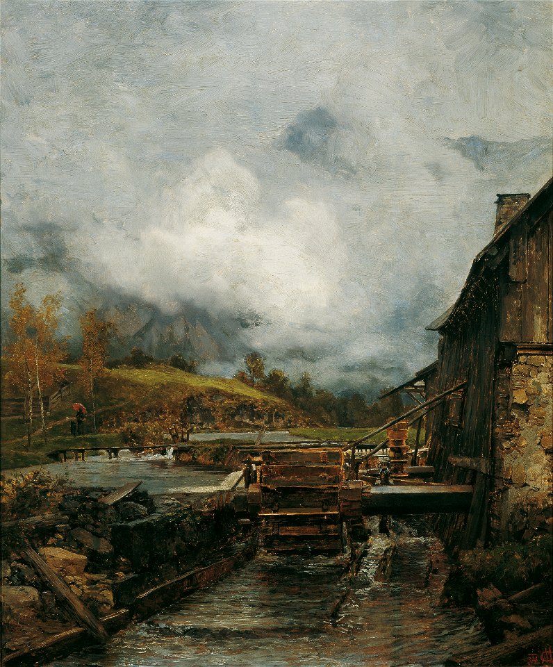 Carl Moll - Wassermühle in Goisern (nach Emil Jakob Schindler) - 5600 - Österreichische Galerie Belvedere