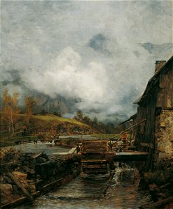 Carl Moll - Wassermühle in Goisern (nach Emil Jakob Schindler) - 5600 - Österreichische Galerie Belvedere