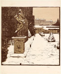 Carl Moll Belvederegarten im Winter
