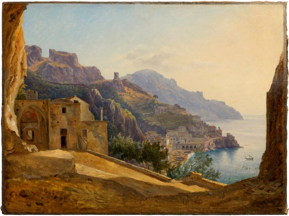Carl Morgenstern - View towards Amalfi from Grotta dei Cappuccini - NM 7447 - Nationalmuseum