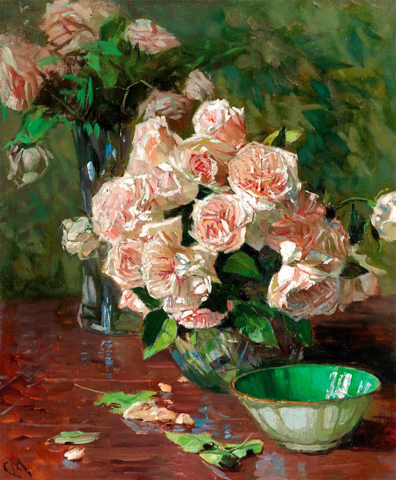 Carl Moll - White roses II