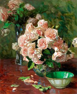 Carl Moll - White roses II