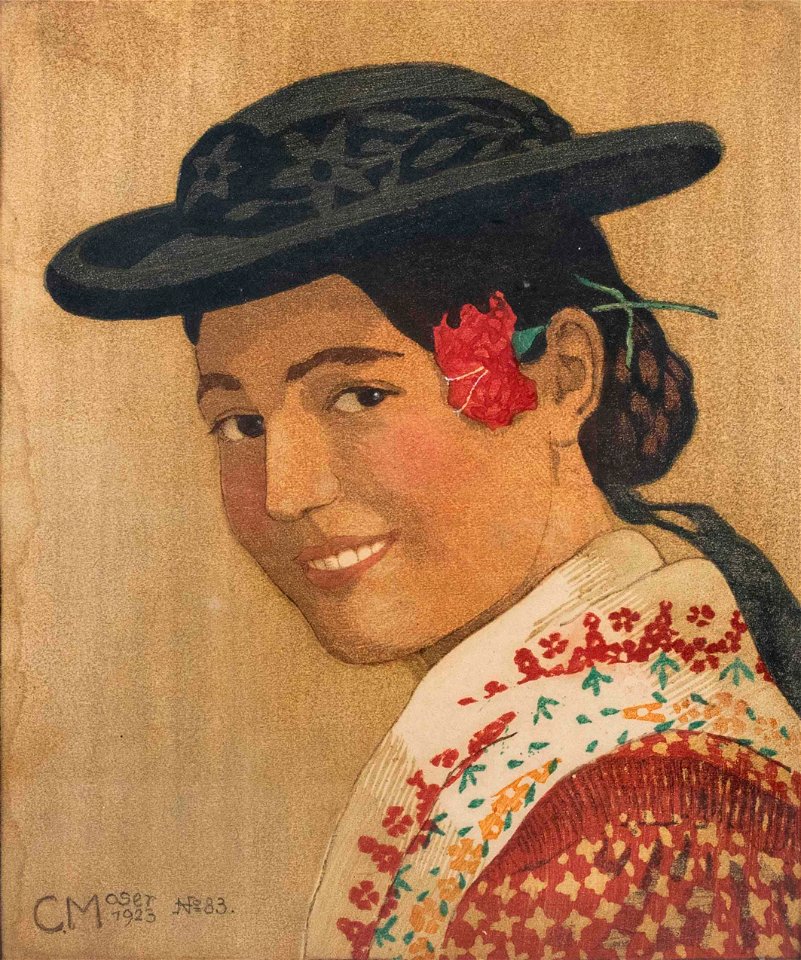 Carl Moser Tiroler Bauernmädchen II No83