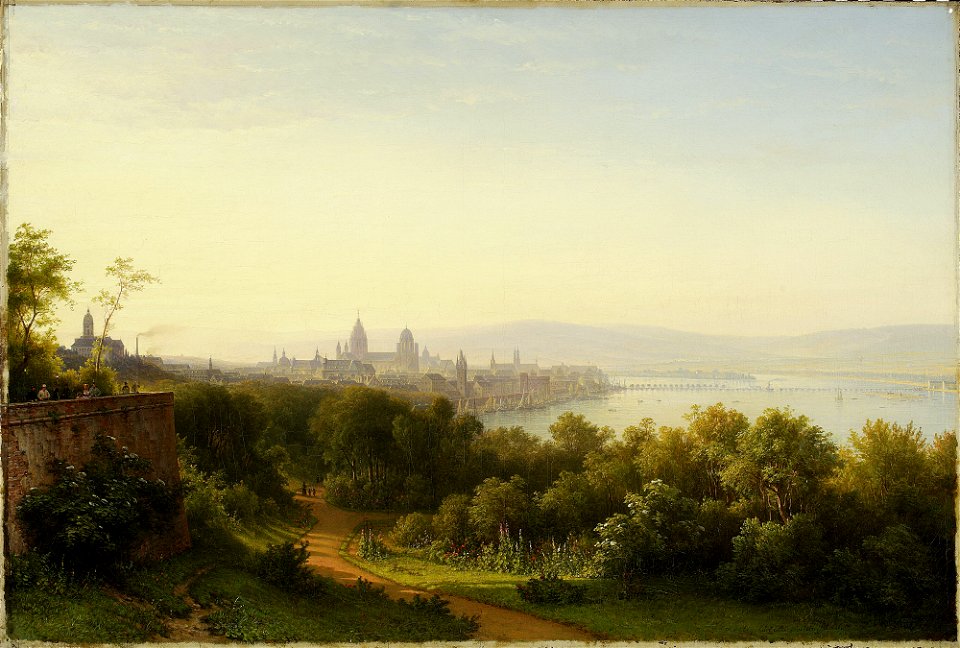 Carl Morgenstern - View of Mainz on the Rhine - M.Ob.509 MNW - National Museum in Warsaw