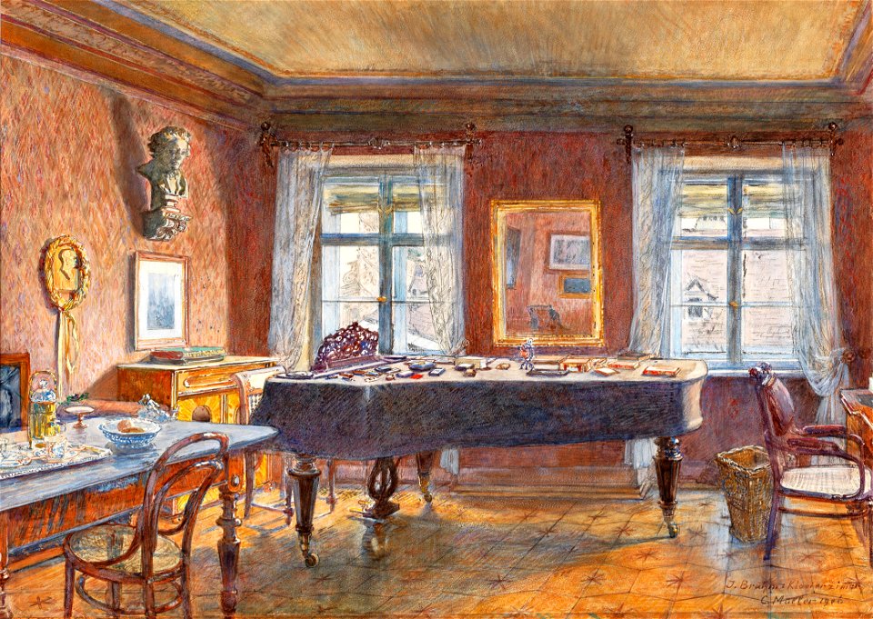Carl Müller – Music room of Johannes Brahms