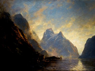 Carl Oesterley jr Norwegische Fjordlandschaft 1887