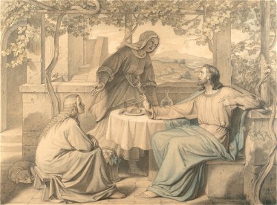 Carl Peschel Christus bei Maria und Martha 1866