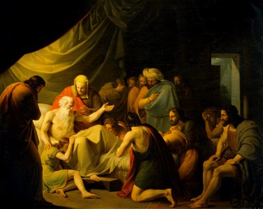 Carl Peter Goebel d. Ä. - Jakob segnet die Söhne Josephs - 3030 - Kunsthistorisches Museum