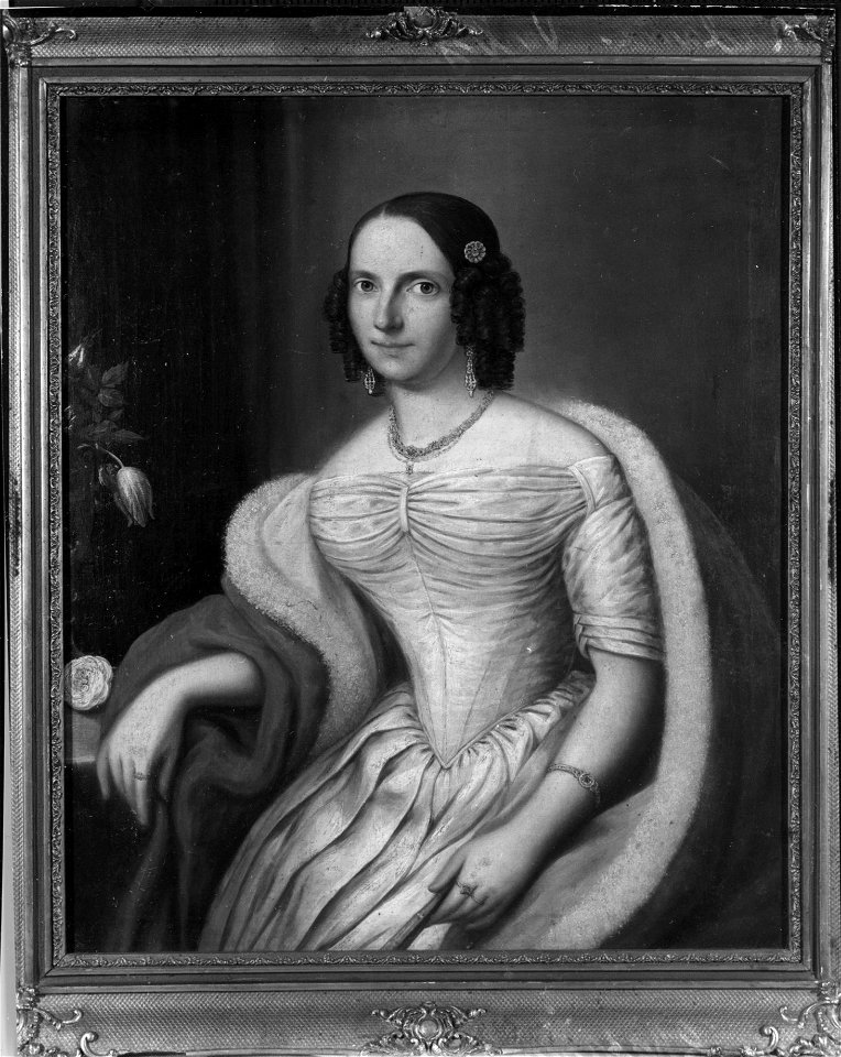 Carl Peter Lehmann - Adeline Louise Werligh - Norsk portrettarkiv - Riksantikvaren - W000604