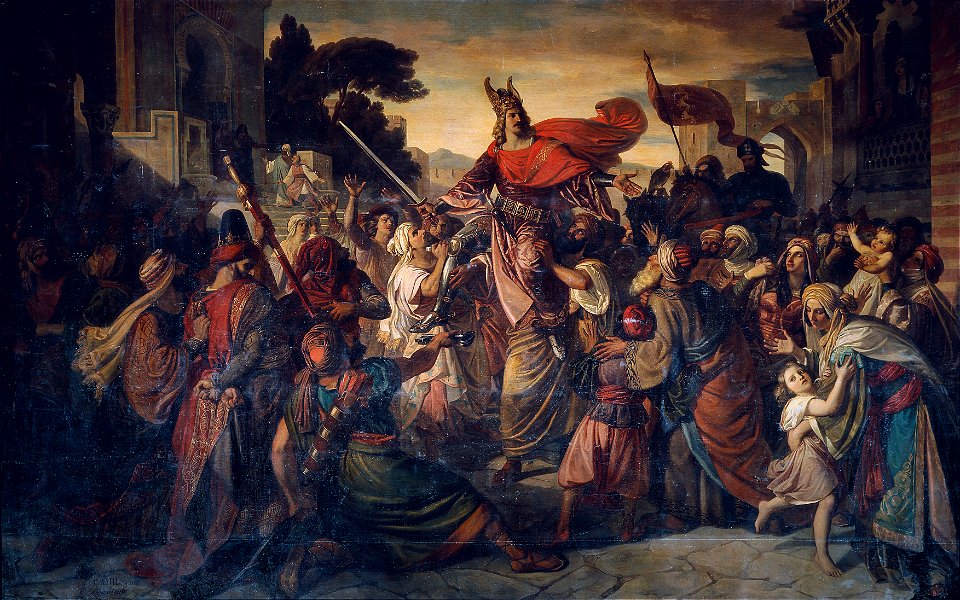 Carl Rahl - Der Empfang Manfreds (1231–1266) bei den Sarazenen in Luceria im Jahre 1254 - 2871 - Kunsthistorisches Museum