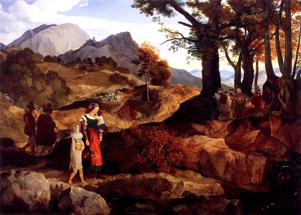 Carl Philipp Fohr - Ideal Landscape near Rocca Canterana - WGA07967