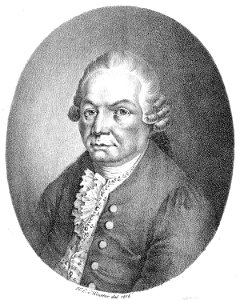 Carl Philipp Emanuel Bach, Lithographie von Heinrich E Winter
