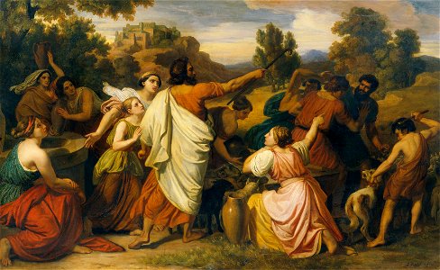 Carl Rahl - Moses beschützt die Töchter Requels - 2437 - Österreichische Galerie Belvedere