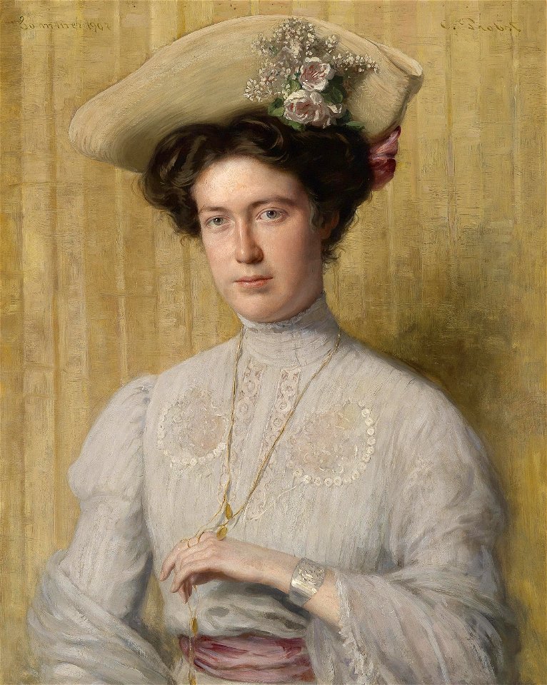 Carl Probst Bildnis Gisela Probst 1907