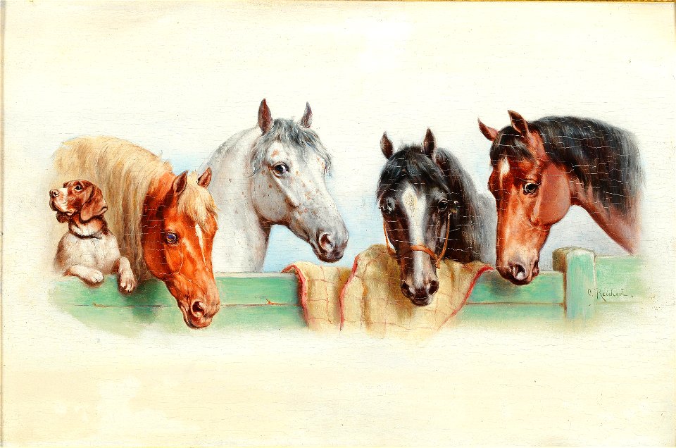 Carl Reichert Ein Hund und vier Pferde