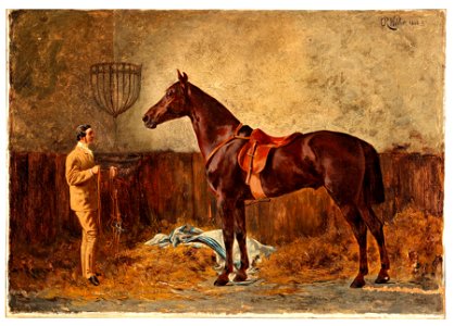 Carl Rudolf Huber Vor dem Ausritt 1866