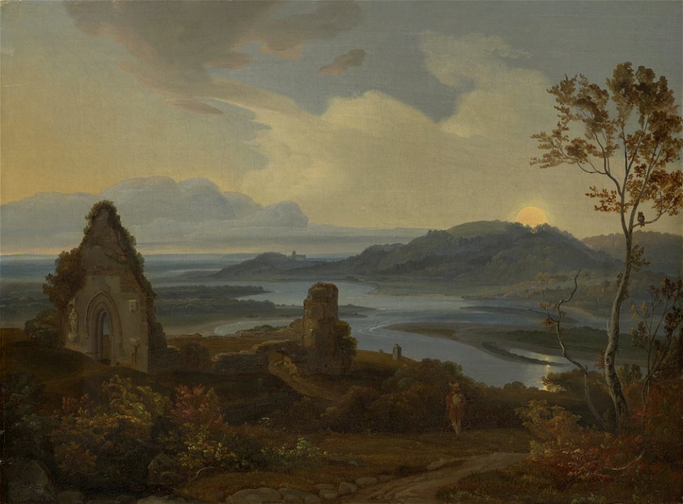 Carl Rottmann - Flußlandschaft mit Kirchenruine - G 12766 - Lenbachhaus