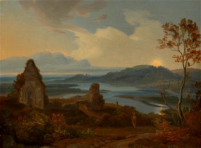 Carl Rottmann - Flußlandschaft mit Kirchenruine - G 12766 - Lenbachhaus