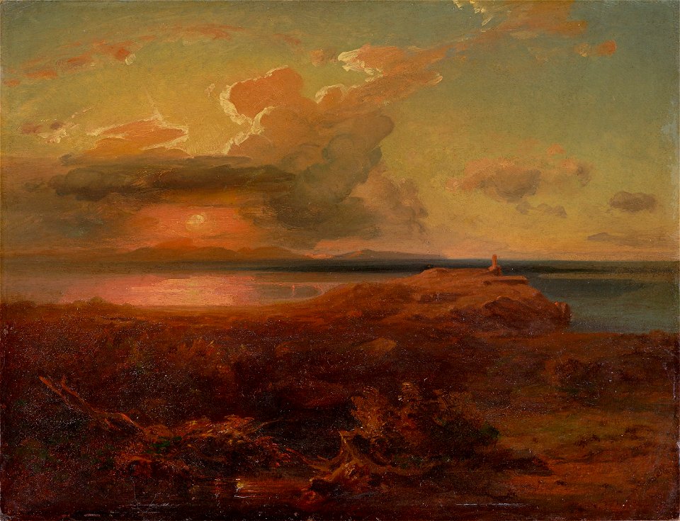 Carl Rottmann - „Ägina mit dem Apollotempel“. Um 1835