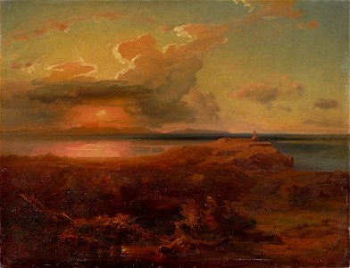 Carl Rottmann - „Ägina mit dem Apollotempel“. Um 1835