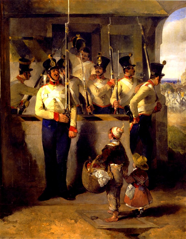 Carl Schindler, Die Schildwache in das Gewehr rufend