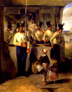 Carl Schindler, Die Schildwache in das Gewehr rufend