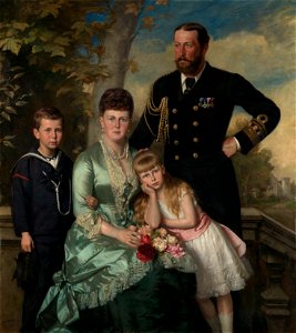 Carl Rudolph Sohn (1845-1908) - Alfred, Duke of Edinburgh, with his family - RCIN 404784 - Royal Collection