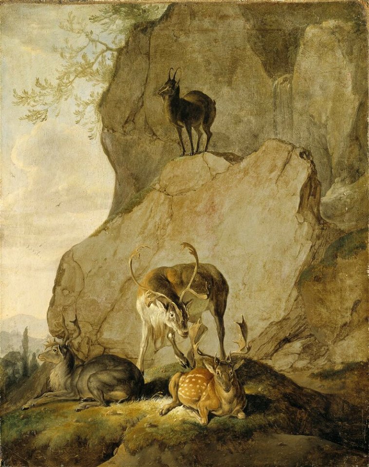Carl Ruthart - Stags in a Rocky Landscape - NM 1083 - Nationalmuseum