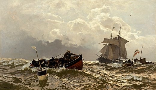 Carl Saltzmann - Einschiffung vor der holländischen Küste - BG-M 12097-14 - Berlinische Galerie