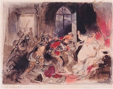 Carl Schindler - Die Ermordung Wallensteins - ca1840