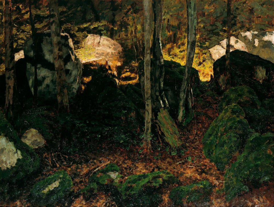 Carl Schuch - Waldinneres bei Saut du Doubs - 1096 - Österreichische Galerie Belvedere