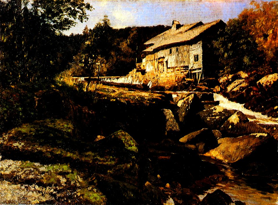Carl Schuch - Mühle bei Saut du Doubs (I.)