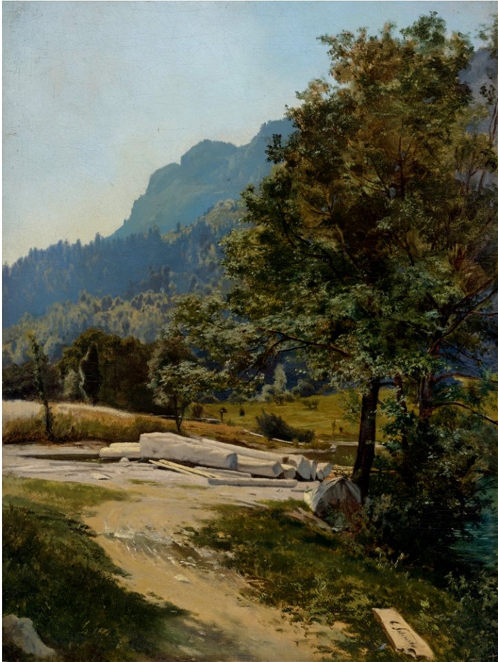 Carl Schuch - Wald mit gefällten Bäumen