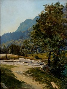 Carl Schuch - Wald mit gefällten Bäumen