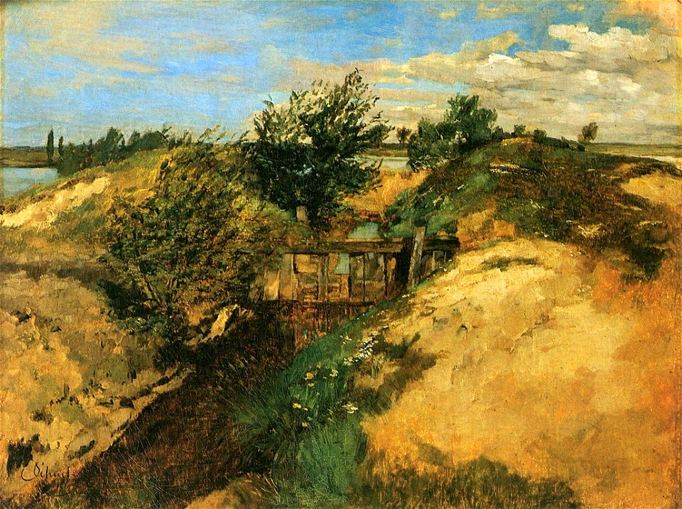 Carl Schuch - Schleuse bei Kähnsdorf. 1880