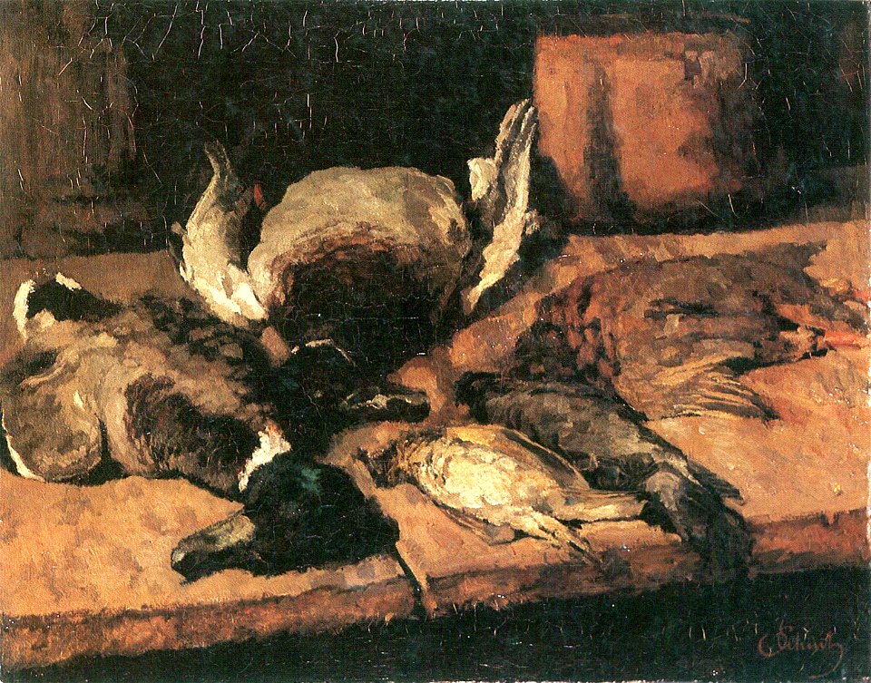 Carl Schuch - Wildenten und kleine Vögel