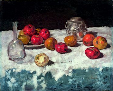 Carl Schuch - Still Life with Apples - Google Art Project. Free illustration for personal and commercial use.