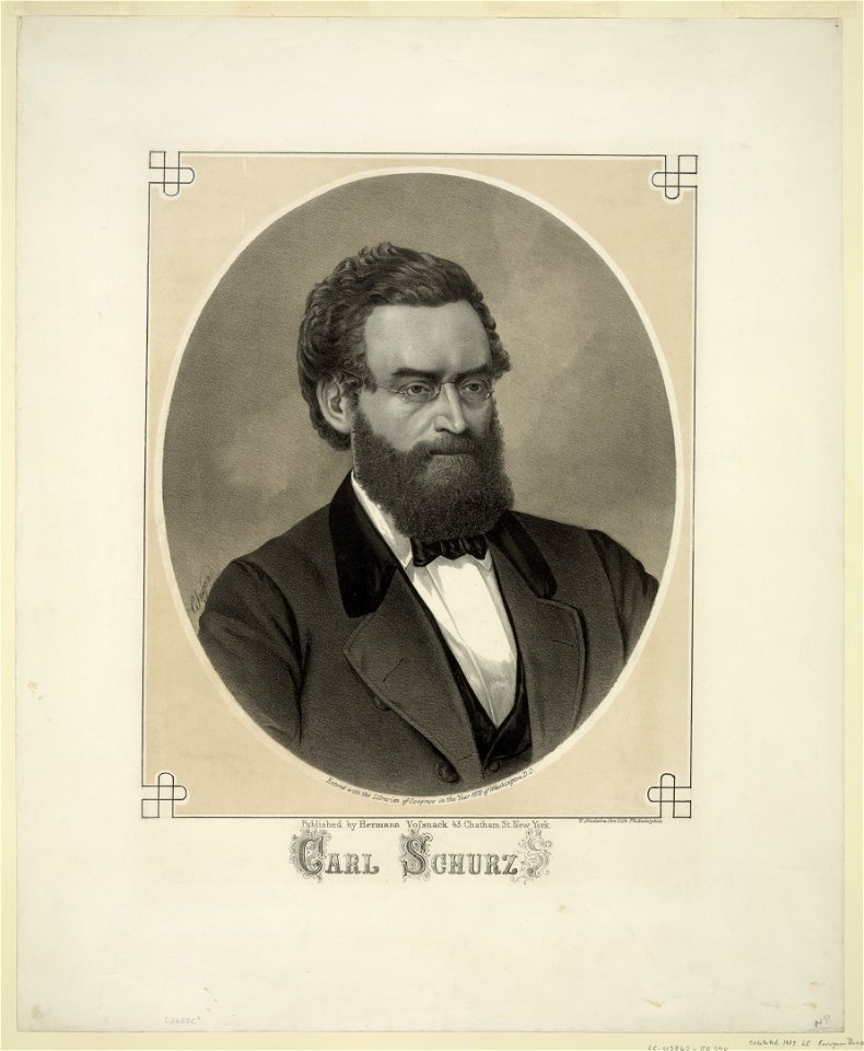 Carl Schurz - C. Inger ; T. Sinclair & Son Lith. Philadelphia. LCCN2012648849