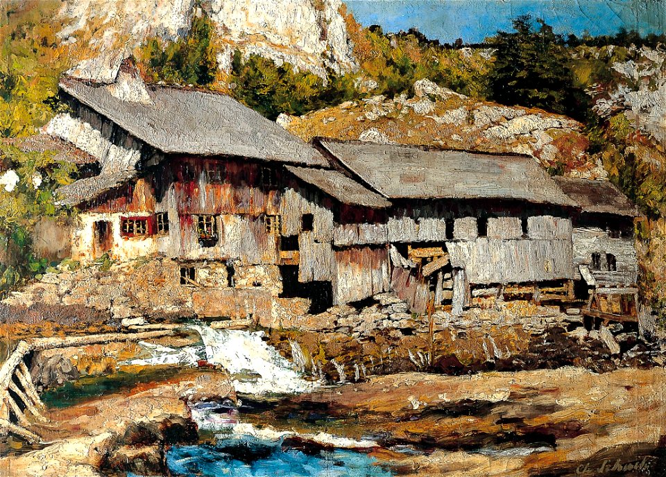 Carl Schuch - Mühle bei Saut du Doubs (II)