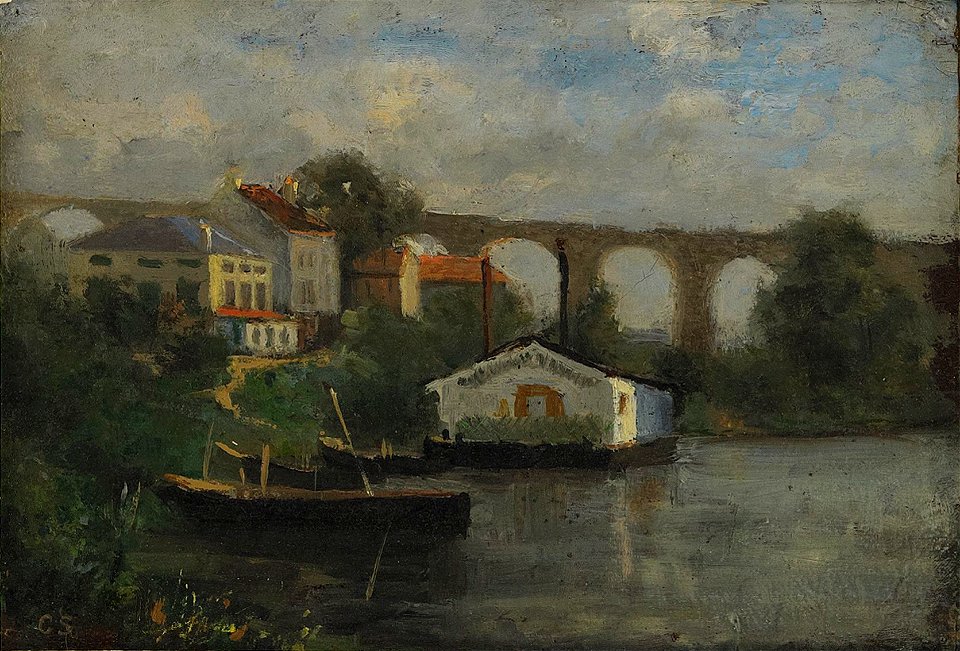 Carl Skånberg - Franskt flodlandskap