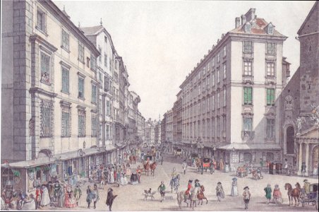 Carl Schütz - Der Kohlmarkt in Wien - 1786