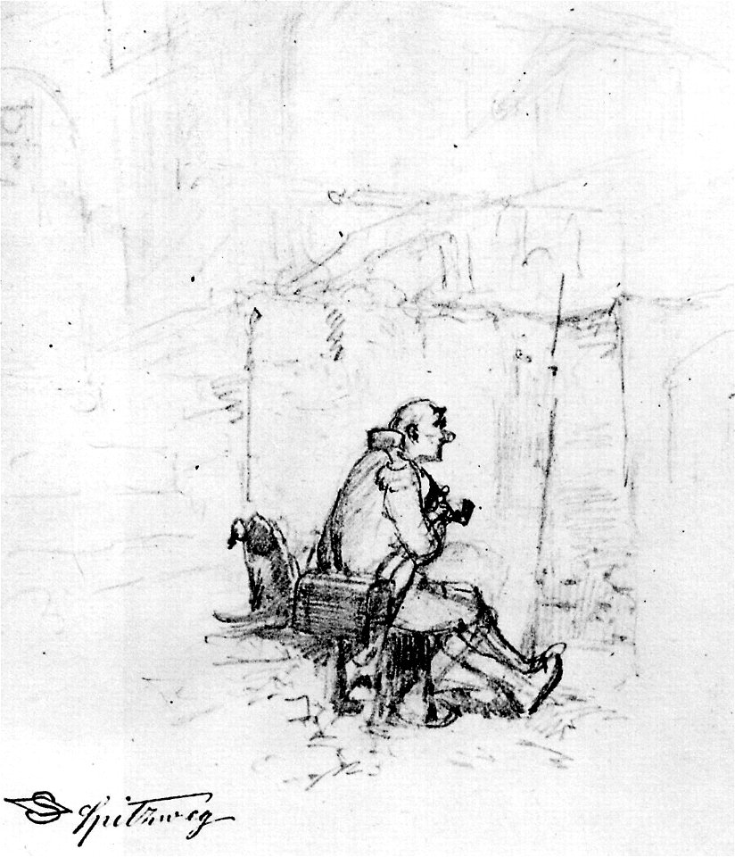 Carl Spitzweg - Auf Wache