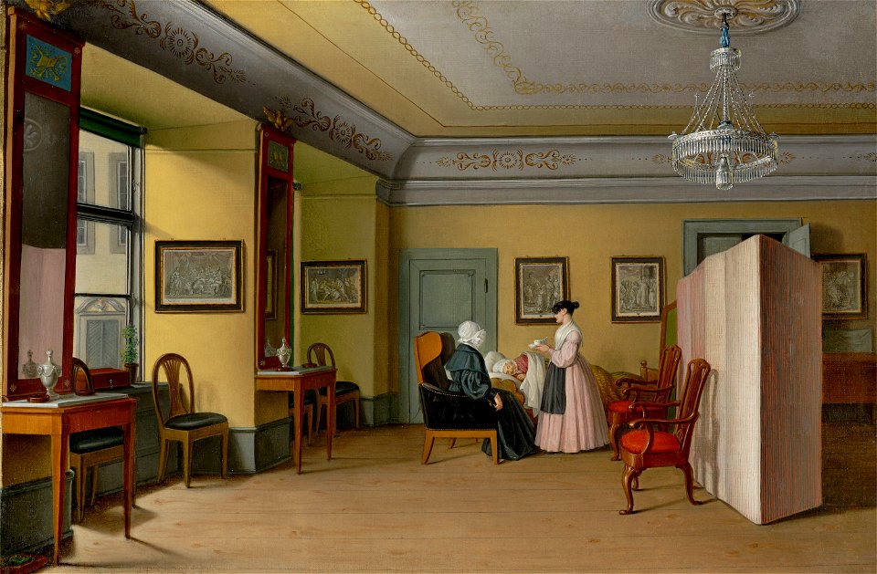 Carl Sigismund Walther - Szene im Hause Bluhm in Reval, 1841