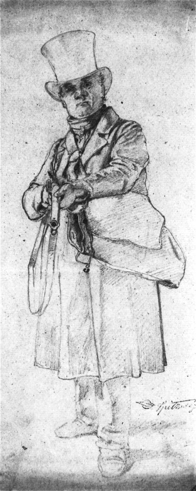 Carl Spitzweg - Der Sonntagsjäger - Drawing