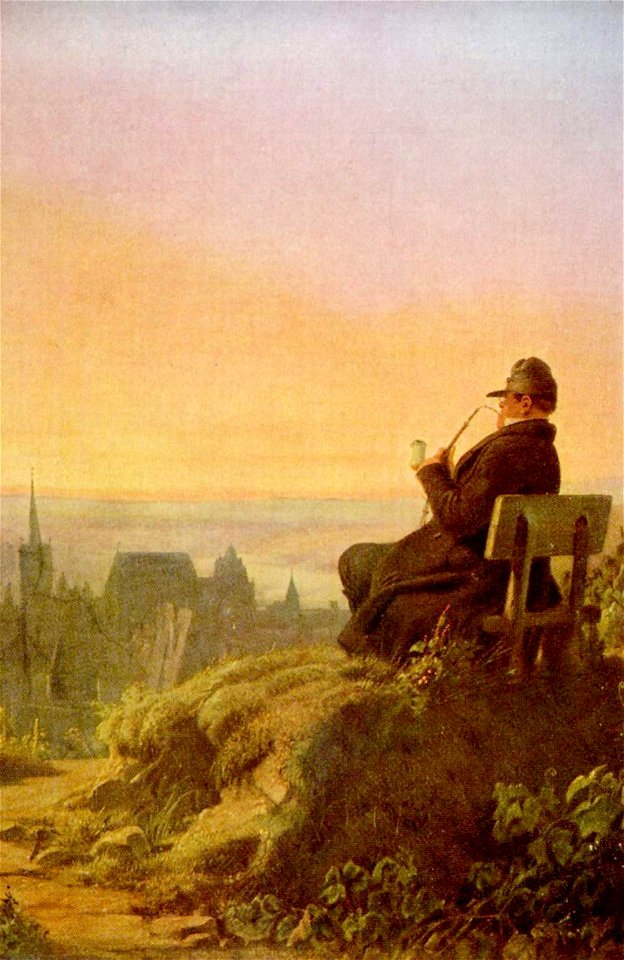 Carl Spitzweg - Rast auf dem Weinberg