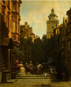 Carl Spitzweg - Die Plauderstunde