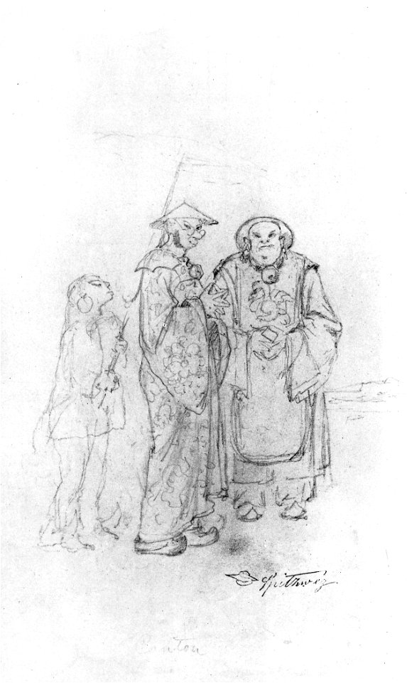 Carl Spitzweg - Drei Chinesen
