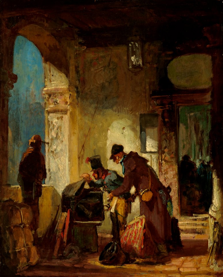 Carl Spitzweg - Päpstliche Zollrevision - G 331 - Lenbachhaus